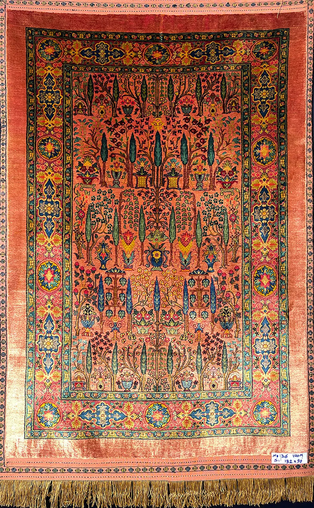 زرع و نیم تمام ابریشم نقشه قشقایی سروی