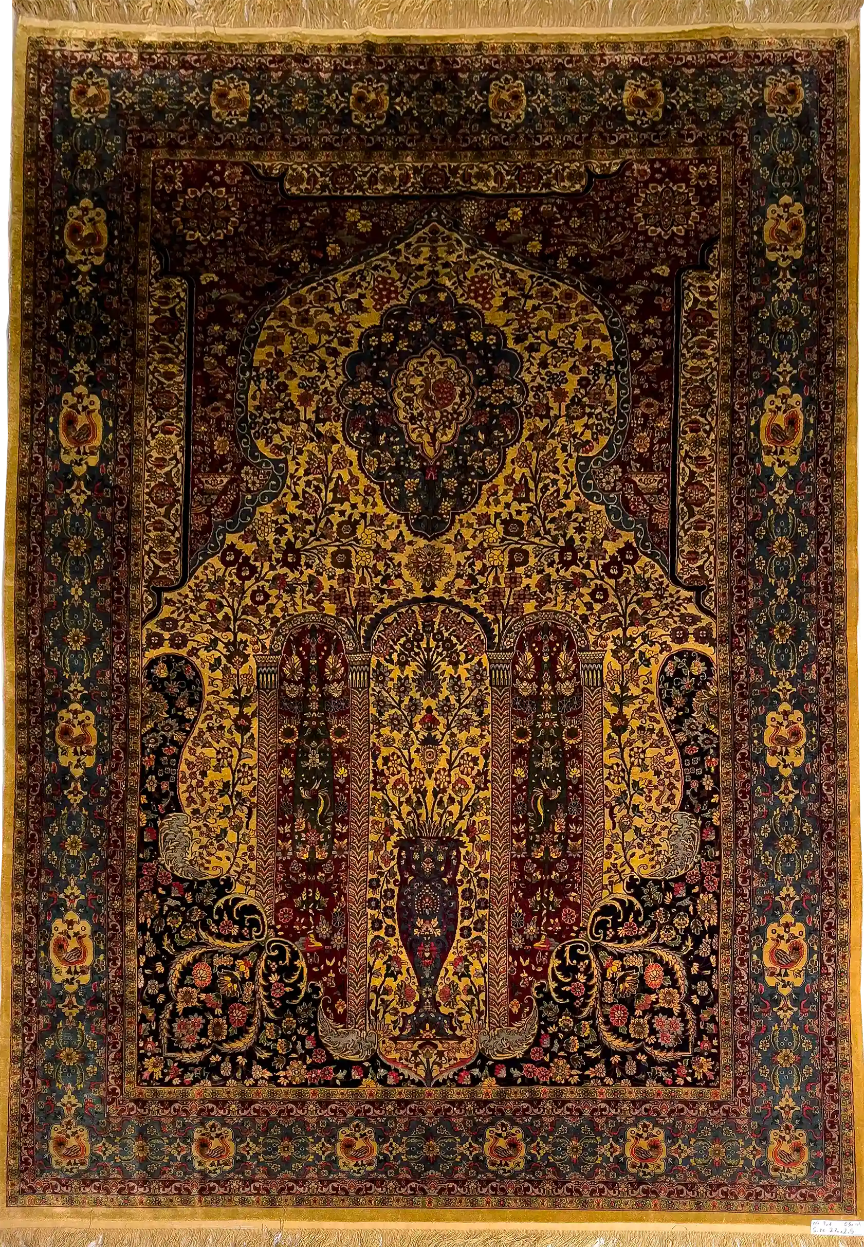 6 meter pure Persian full silk rug